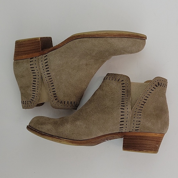 Lucky Brand Bustina Boho Chic Ankle Boot Tan Taupe Size 10 - Picture 3 of 13